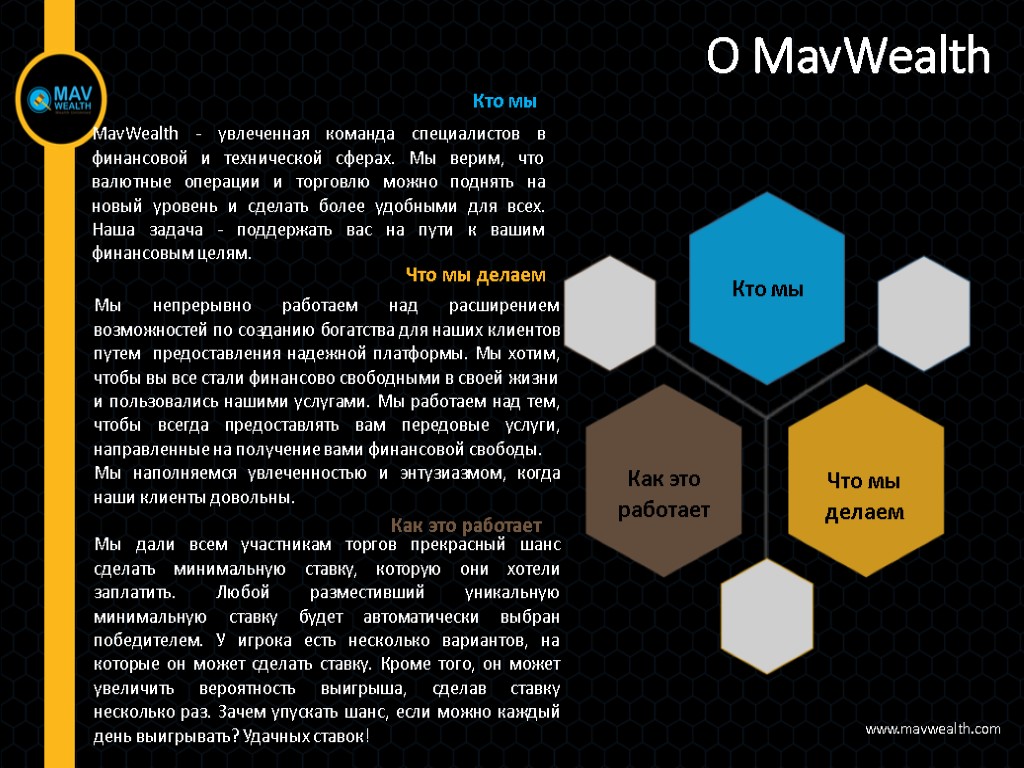 О MavWealth www.mavwealth.com